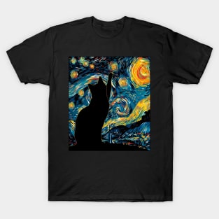 Cat Starry Night Harmony T-Shirt